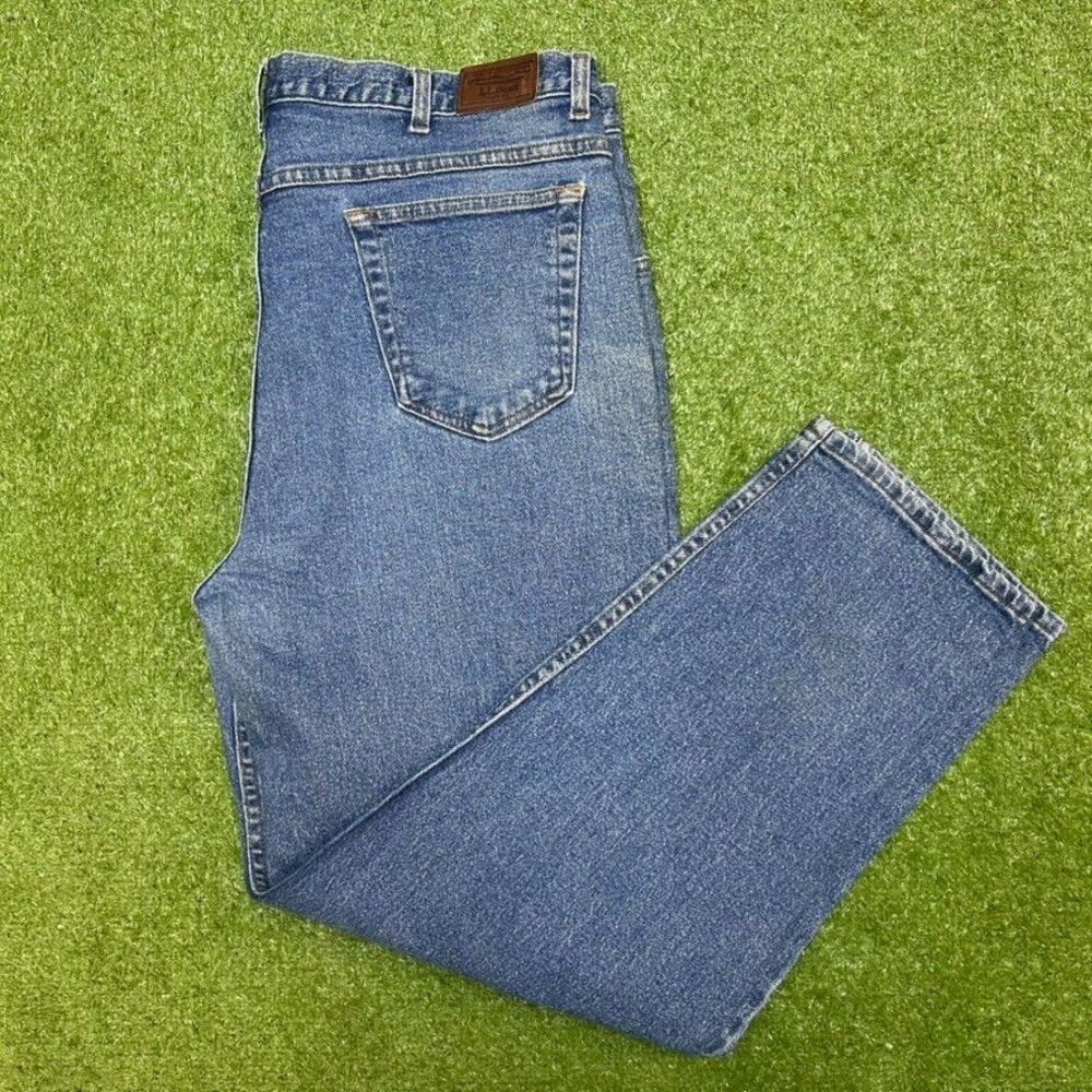 Vintage L.L. Bean Double L Jeans Men's 40x29 Blue Acid Wash Made In The USA